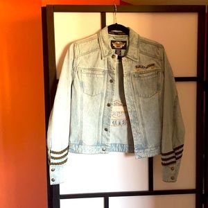Vintage Wash Harley Davidson Jean Jacket